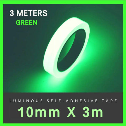 Luminous Fluorescent Decorative Night Glow Dark Selfadhesive Safety Sticker Tape 1cm*3m - Aimall