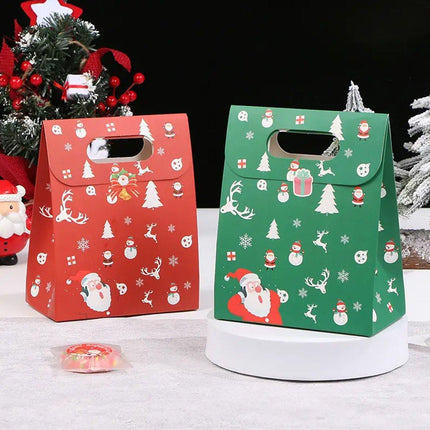 50PCSChristmas Candy Biscuit Packaging Box Gift Bag Baking Hand Treats