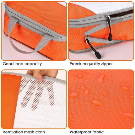 6pcs Mesh Visible Travel Storage Set Waterproof Nylon Compressible Storage Bags