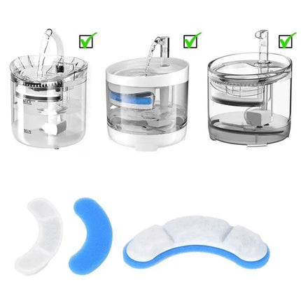 6PCS Cat Water Fountain Activated Carbon Replacement Filter for Pet Dog Drinking