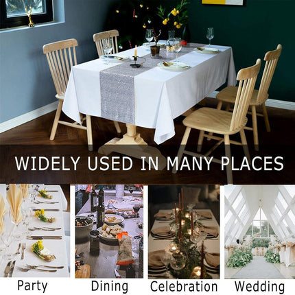 Sequin Table Runner Square Decorative Hotel Tablecloth for Wedding Party Decor