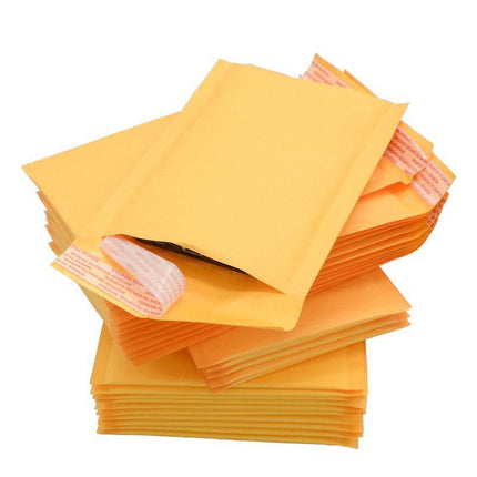 25PCS Poly Bubble Mailer Yellow Colour Multi-Size Plastic Padded Bag - Aimall