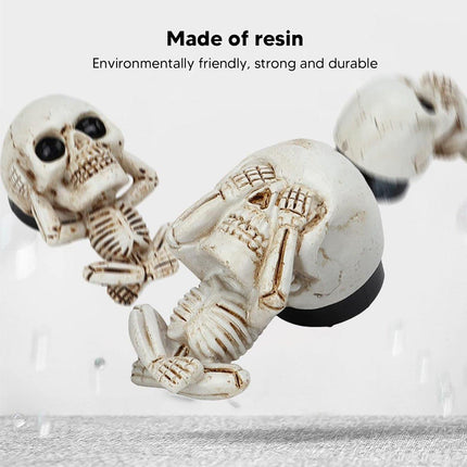 3pcs Ghost Head Car Decoration Accessories Halloween Ornament Vehicle Interior