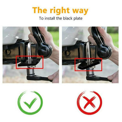 Anti-Rattle Stabilizer Hitch Tightener Bracket Tongue Tow Bar Trailer Caravan - Aimall