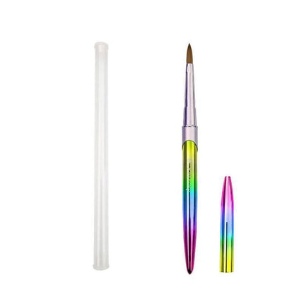 Kolinsky Acrylic Nail Art Brush Manicure Powder Professional Tools Size #2-18 - Aimall