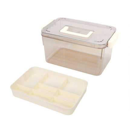 Large Capacity Two-Layer Medicine Box Household Transparent Medical Storage Box