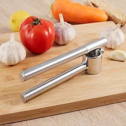 Stainless Steel Garlic Press Peeler Zinc Alloy Kitchen Tool Garlic Crusher
