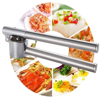Stainless Steel Garlic Press Peeler Zinc Alloy Kitchen Tool Garlic Crusher