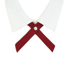 Small Women Criss-Cross Bow Tie School Girl Uniform Solid Adjustable Pre Tied Necktie - Aimall