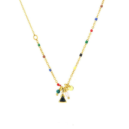 Colourful Imitation Pearl Necklace Girls Fashion Beaded Jewelry Chain