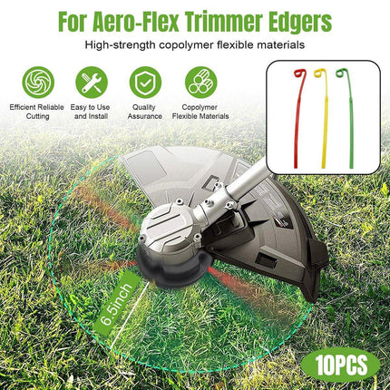 10X Highly Visible Replacement Flexible Line Blades For Aero-Flex Trimmer Edgers