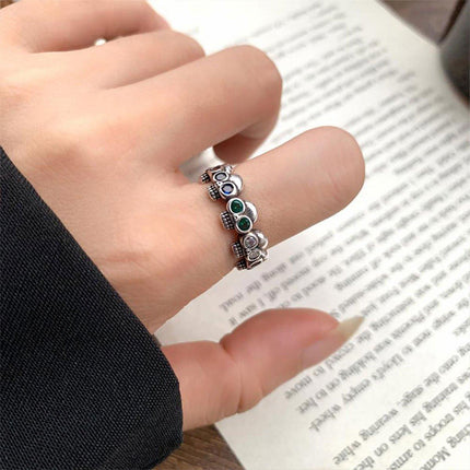 Non-Fading Hip Hop Open Ring for Girls Stylish Adjustable Fashion Jewelry