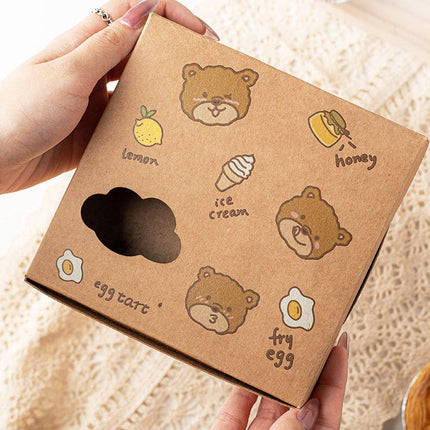 40PCS Cute Egg Tart Paper Boxes for Bakery Packaging Desserts Pastry Cupcakes
