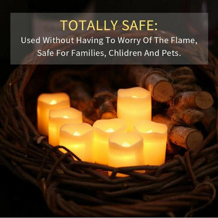 24PCS LED Votive Flameless Tea Candle Light Wedding Church Decoration - Aimall