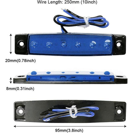 12X 12V Marine Boat Blue LED Deck Courtesy Lights Waterproof Stern Transom Light - Aimall