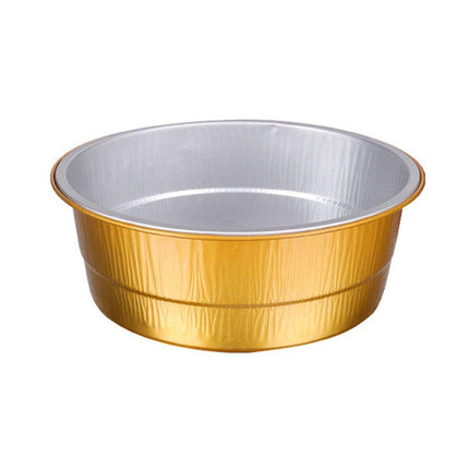 50PCS Thickened Round Aluminum Foil Containers with Plastic Lids
