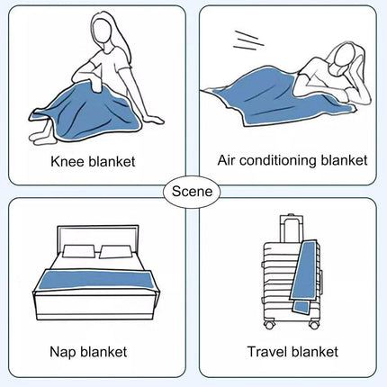 Facecloth Napping Blanket for Office Dormitory Sofa Lightweight Cozy Cover