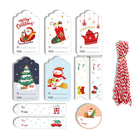 50PCS Christmas Kraft Paper Gift Tags Vintage Holiday Party Card Packaging Decor