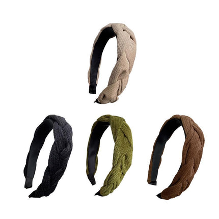 4Colours Women Braided Plait Plaited Elastic Hair Accessories Band Headband - Aimall