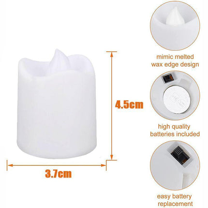 24PCS LED Votive Flameless Tea Candle Light Wedding Church Decoration - Aimall