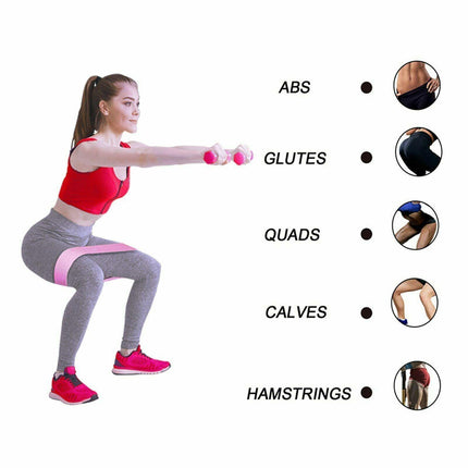 L 8*74CM Resistance Booty Bands Hip Circle Loop Bands Set Gym Home Exercise Women - Aimall