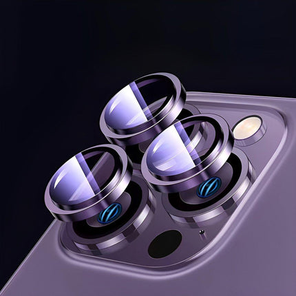 For Apple iPhone 15 Pro/Pro Max Camera Lens Protector Glass Screen Metal Ring