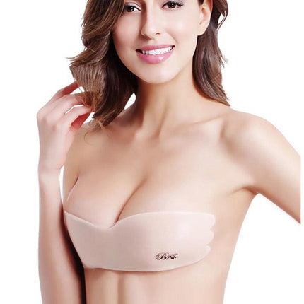 One Piece Silicone Invisible Bra Adhesive Push Up Strapless Backless Lingerie - Aimall