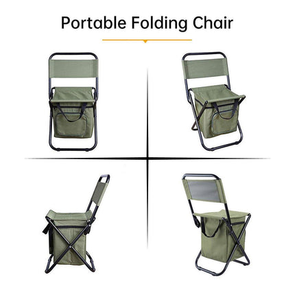Folding Camping Chair Backpack Lightweight Outdoor Fishing Stool Portable Seat