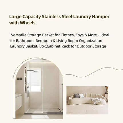 Removable Laundry Basket Clothes Organizer Household Storage Bin with Shelving