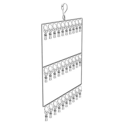 Stainless Steel Drying Rack Multi Function Windproof Underwear Clip Sock Hanger