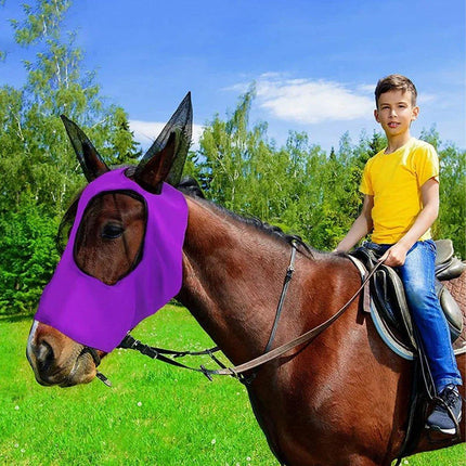 Mosquito Fly Mask For Horses UV Protection Breathable Horse Face Covering