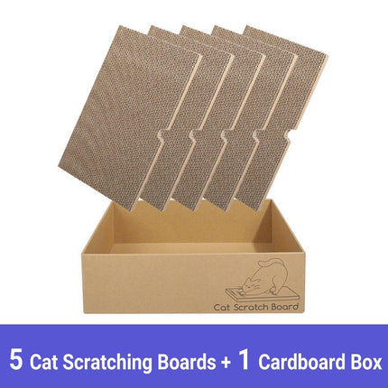Eco-Friendly Corrugated Cardboard Cat Scratcher Cartoon Design and Play Hole