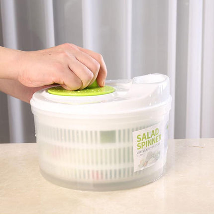 Salad Spinner Vegetable Lettuce Washer Dryer Serving Bowl Container Large - Aimall