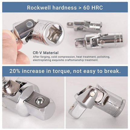 3pcs Universal Adapter Socket Set Steering Wrench Fitting Tool Kit for Repair