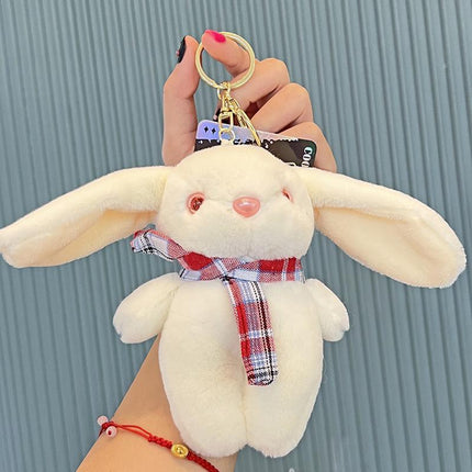 Cartoon Rabbit Doll Plush Toy Key Chain Accessories Bag Pendant Gift Keychain - Aimall