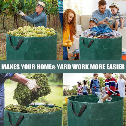 2PCS 500L Garden Leaf Collection Bag Large Reusable Waterproof Yard Storage Bags