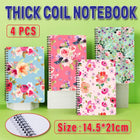 4pcs Loose Leaf Coil Thick Notebook Notepad Vintage Floral Journal Stationery