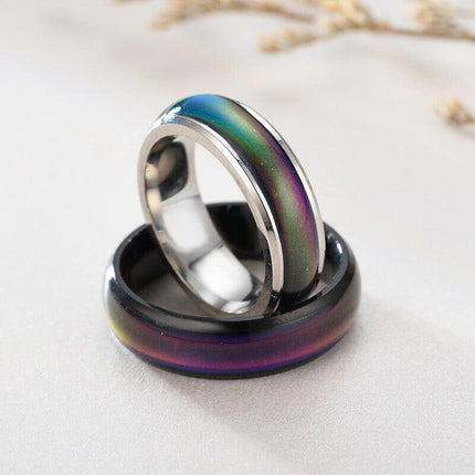 Size 6 Mood Sensing Color Changing Ring Temperature Control Thermochromic Rings - Aimall