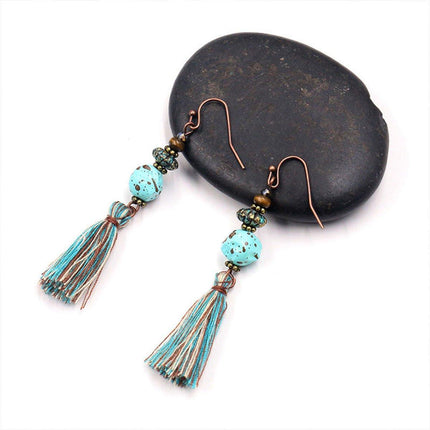 Vintage Tassel Earrings for Women Long Ethnic Style Dangle Fashion Jewellery