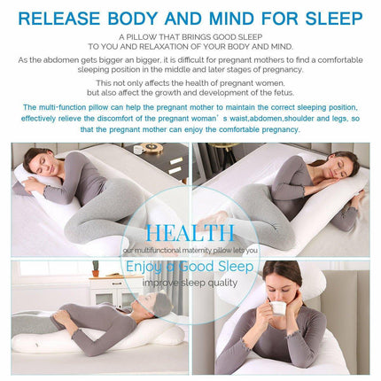 U-shaped All-Cotton Maternity Pillow Multifunctional Lumbar Side Sleep Cushion