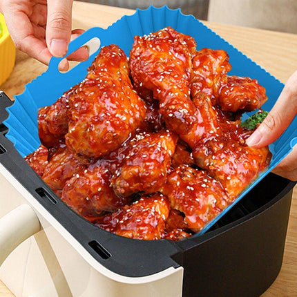 Air Fryer Silicone Pot Basket Liner Non Stick Reusable Baking Tray Accessories