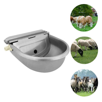 Automatic Stainless Steel Water Bowl 4L Auto Fill Drinking Trough for Animals