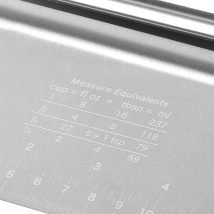 Stainless Steel Dough Cutter Knife Measurement Scraper Pastry Baking Tool