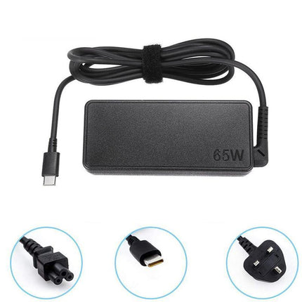 65W USB-C Type-C AC Adapter Laptop Charger For Lenovo ThinkPad Yoga Dell HP ASUS - Aimall