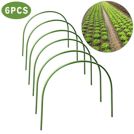 6x Greenhouse Plant Hoop Grow Garden Tunnel Hoop Support Hoops for Garden Stakes - Aimall