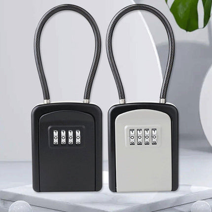 Portable Key Lock Box Hanging Combination Storage Organizer for Home Security