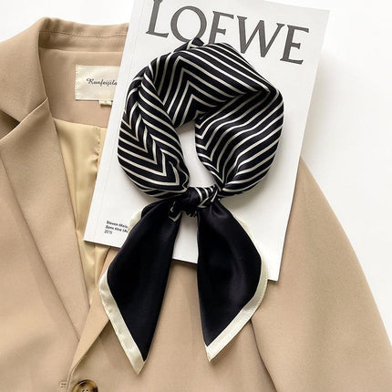 Square Silk Feel Satin Scarf Small Vintage Head Neck Hair Tie Band Women Elegant - Aimall