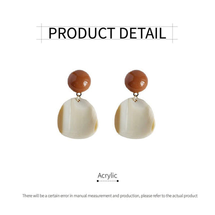 Elegant Vintage Mocha Latte Brown Dangle Earrings Women Girls Boho Fashion