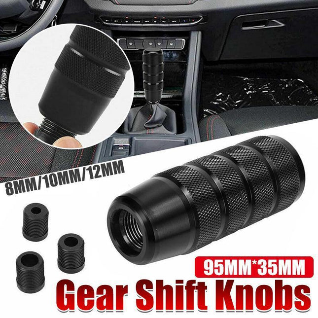 Manual Aluminum Car Gear Stick Shift Knobs Black Shifter Knob Lever Universal - Aimall