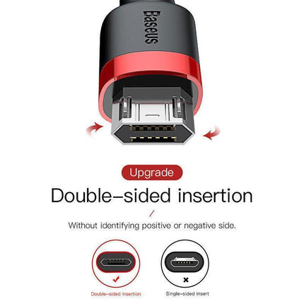 Baseus Micro USB 2.4A Fast Charging & Data Sync Cable Cord For Android Samsung 2PCS 2M - Aimall